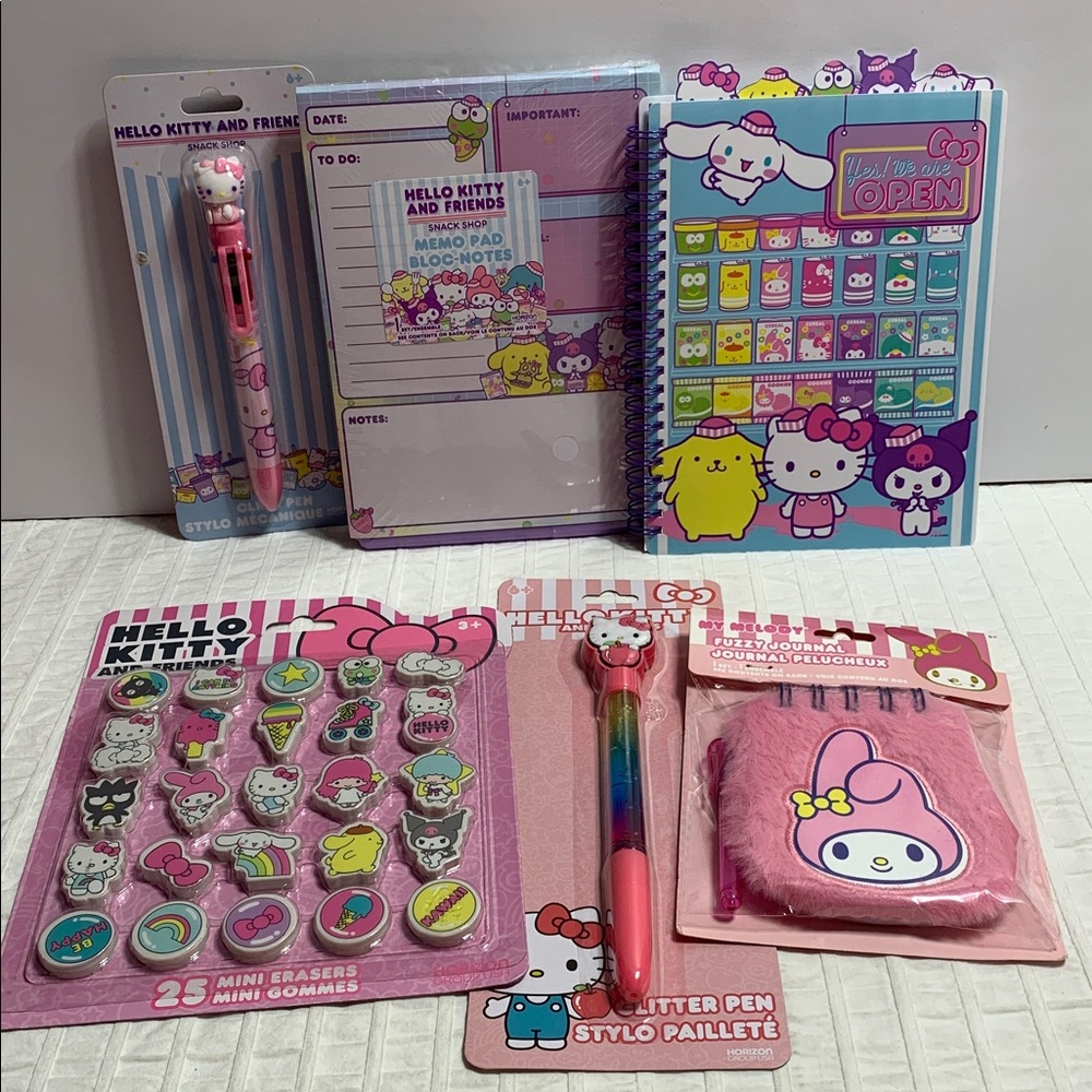 Hello Kitty & Friends & Snack Shop School/Journal Merch Bundle by Sanrio